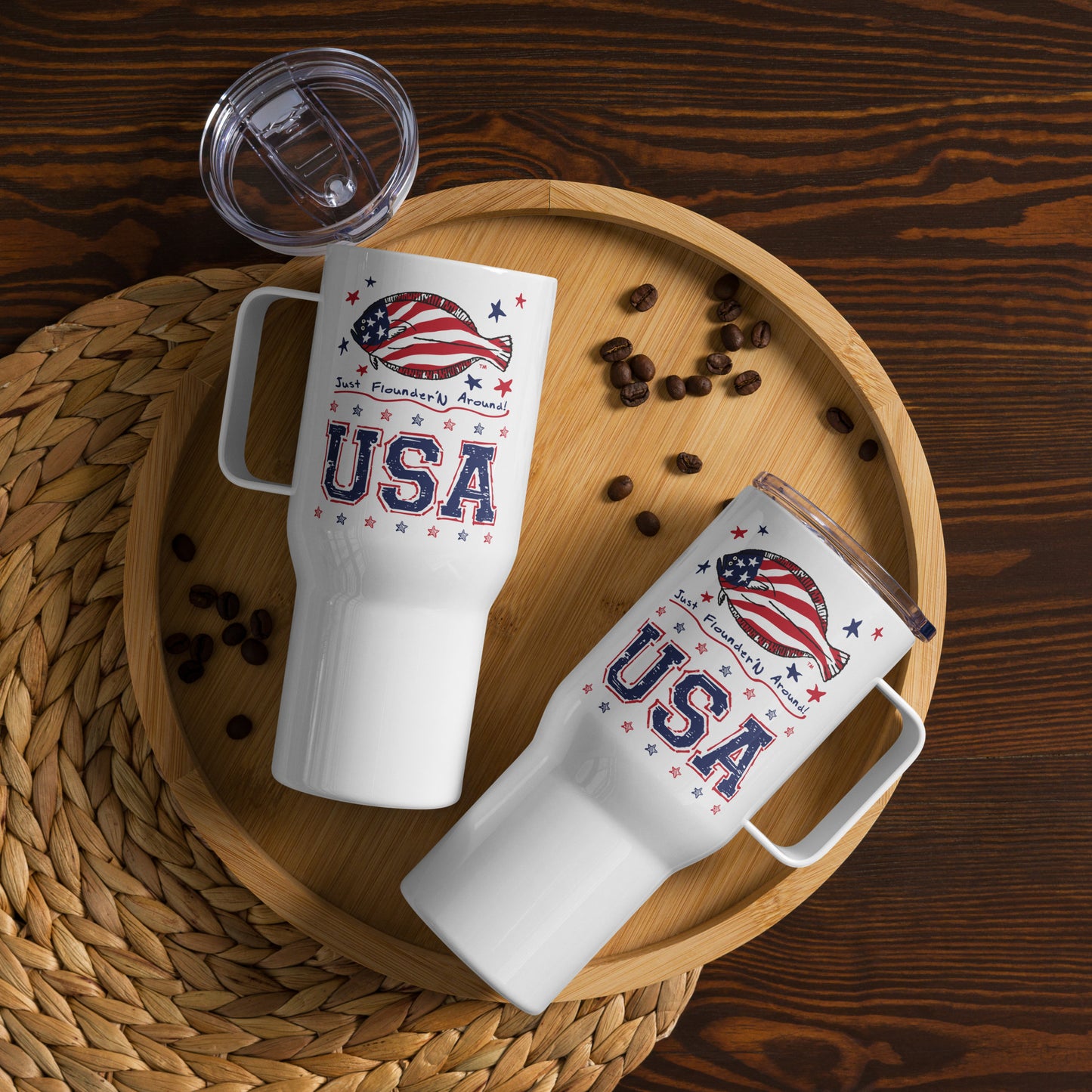 JFA USA Travel mug with a handle