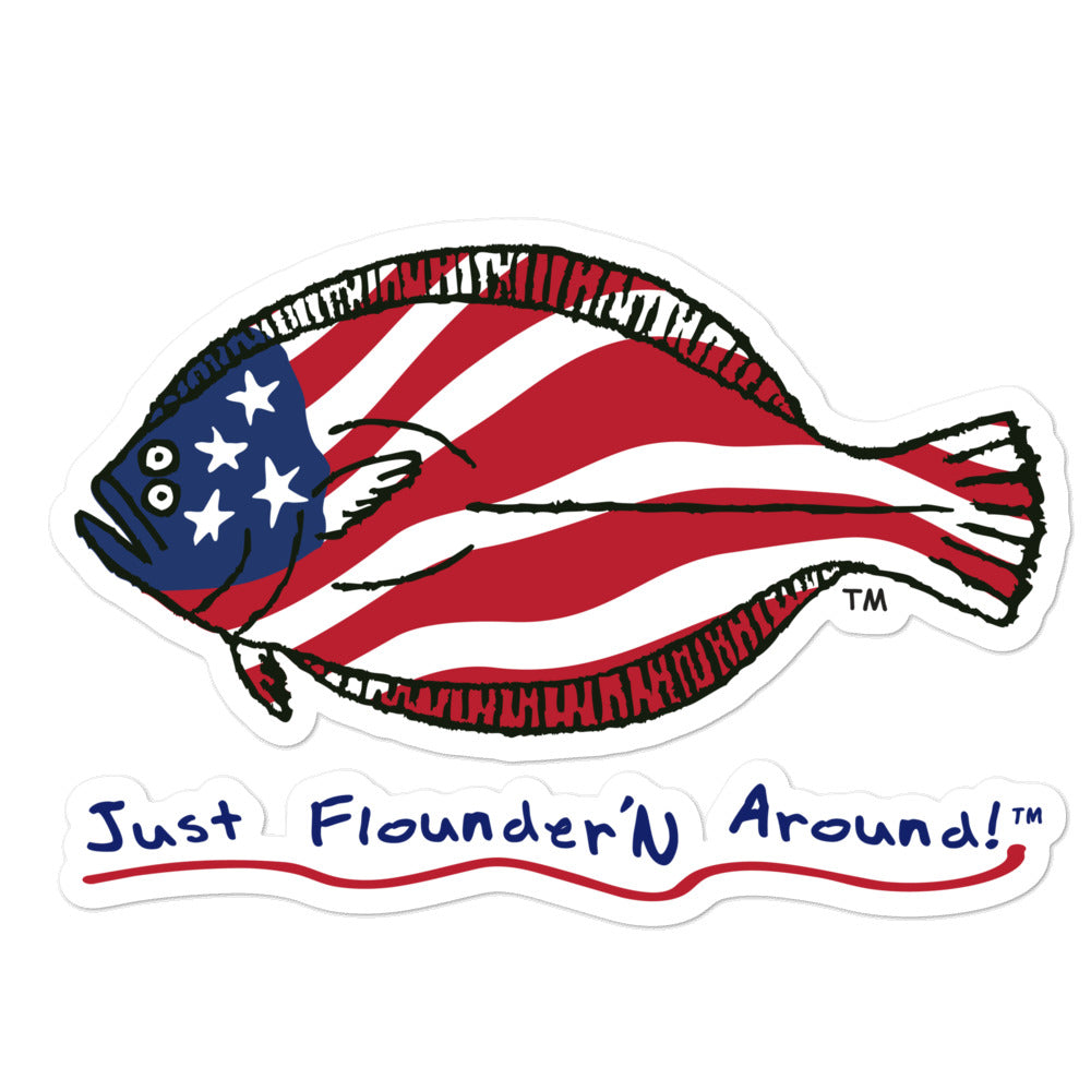American Flounder Sticker