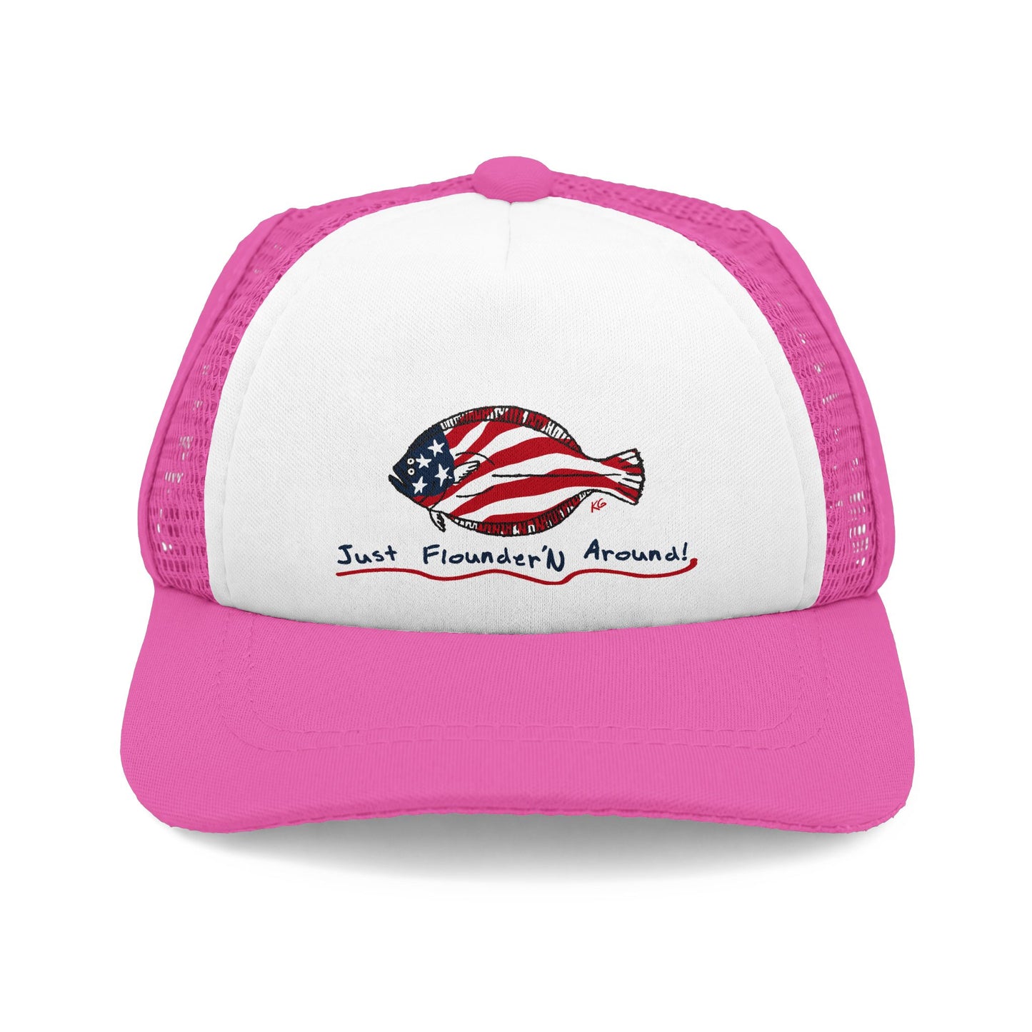 DOG- AMERICAN FLOUNDER Trucker Hat