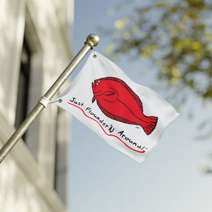 Just Flounder'n Around Double-Sided Boat Flag 18 x 12