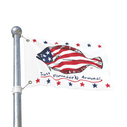JFA AMERICA FLOUNDER Flag - "Just Flounder'n Around" Double-Sided 18 X 12