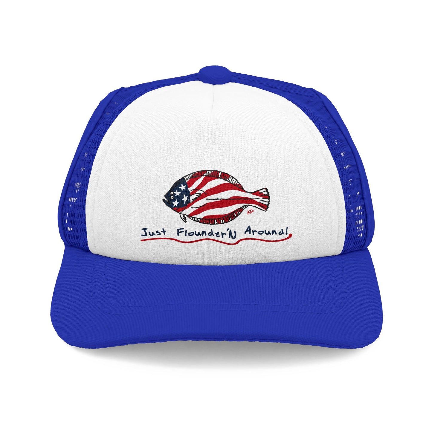 DOG- AMERICAN FLOUNDER Trucker Hat