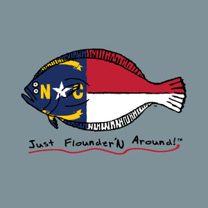 NC Flounder Men’s garment-dyed heavyweight t-shirt