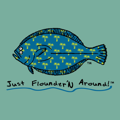 Palm Tree Flounder unisex garment-dyed heavyweight t-shirt