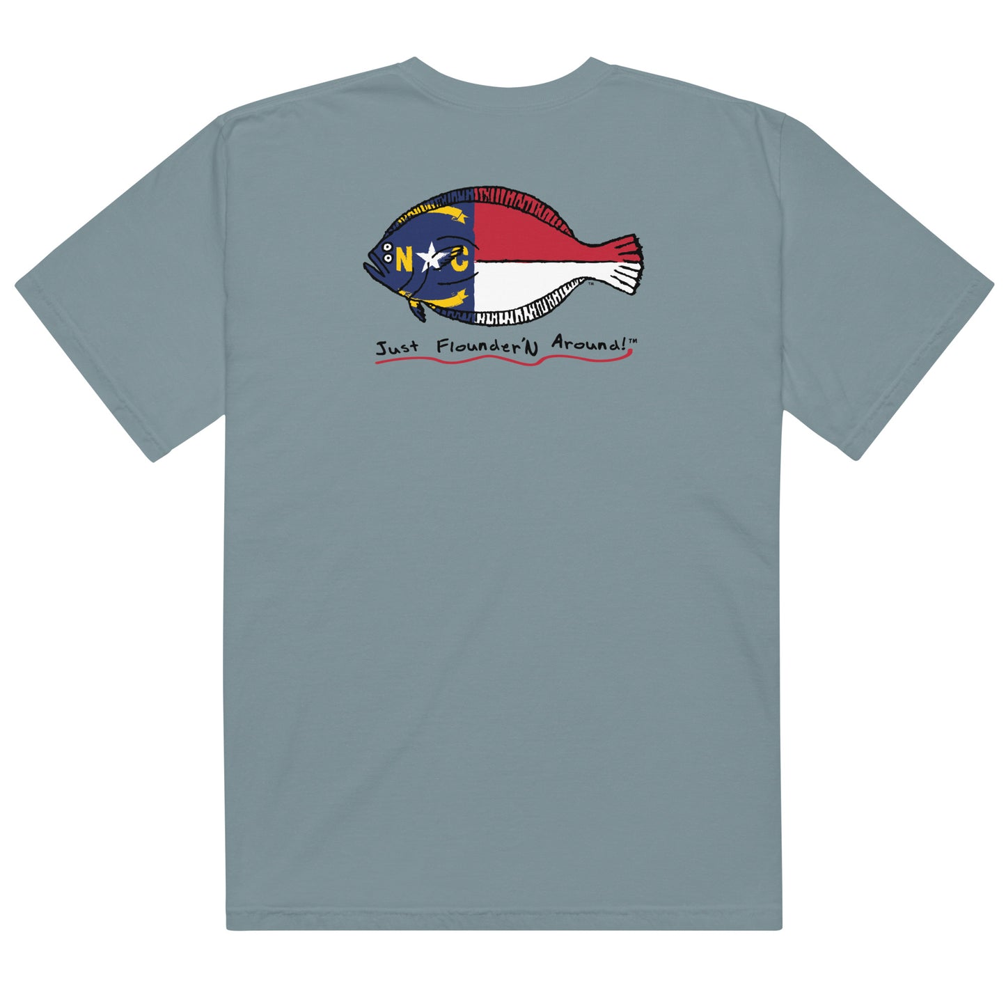 NC Flounder Men’s garment-dyed heavyweight t-shirt