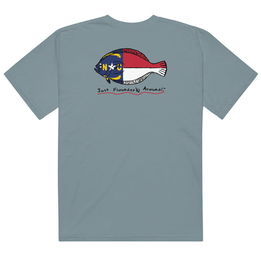 NC Flounder Men’s garment-dyed heavyweight t-shirt