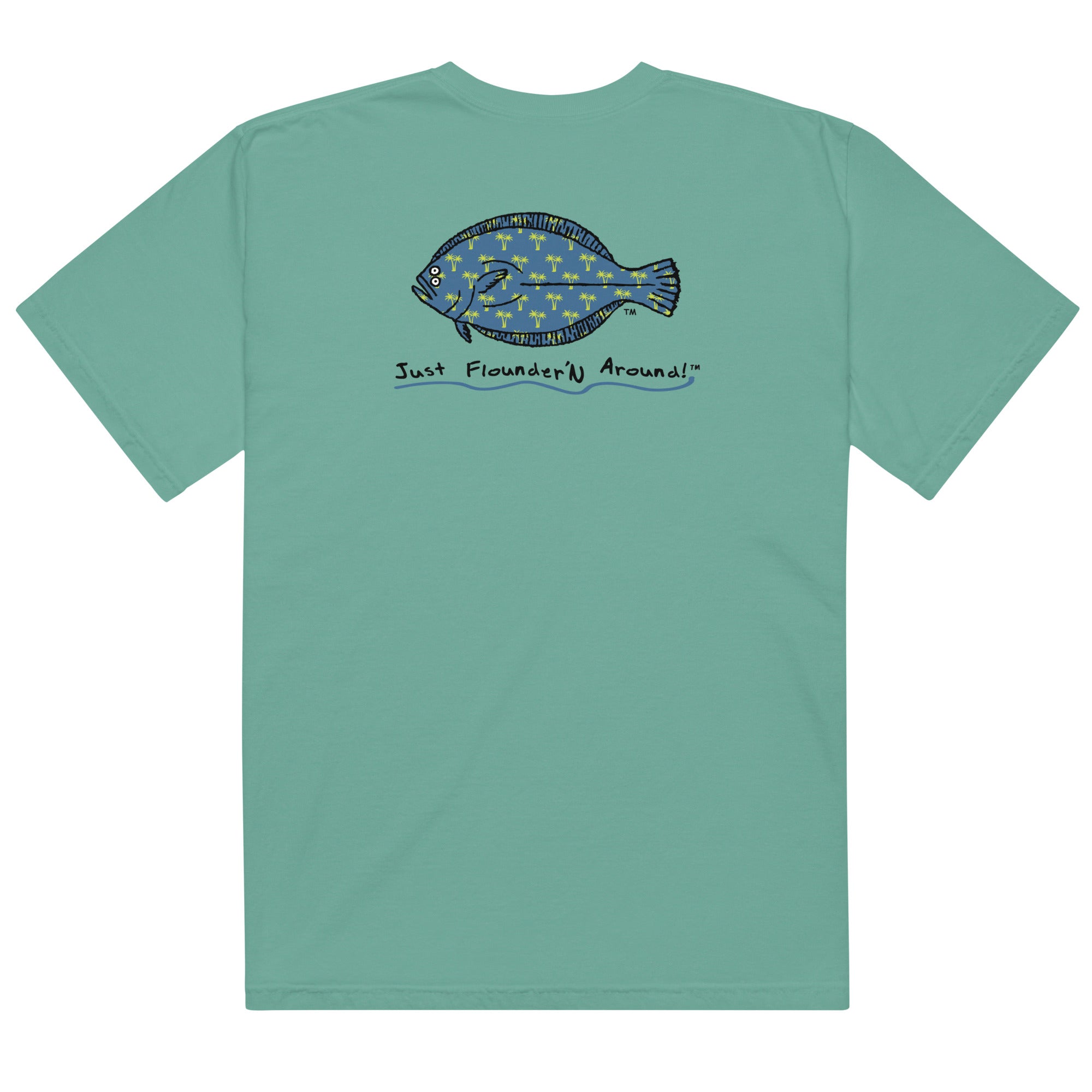 Palm Tree Flounder Men’s garment-dyed heavyweight t-shirt