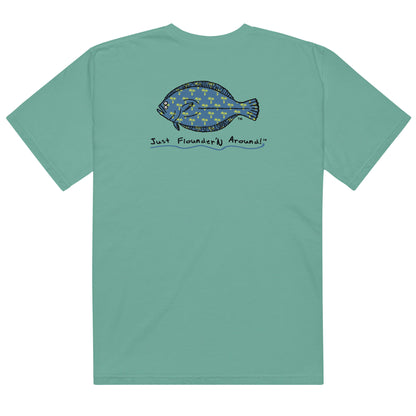 Palm Tree Flounder unisex garment-dyed heavyweight t-shirt