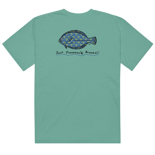 Palm Tree Flounder unisex garment-dyed heavyweight t-shirt