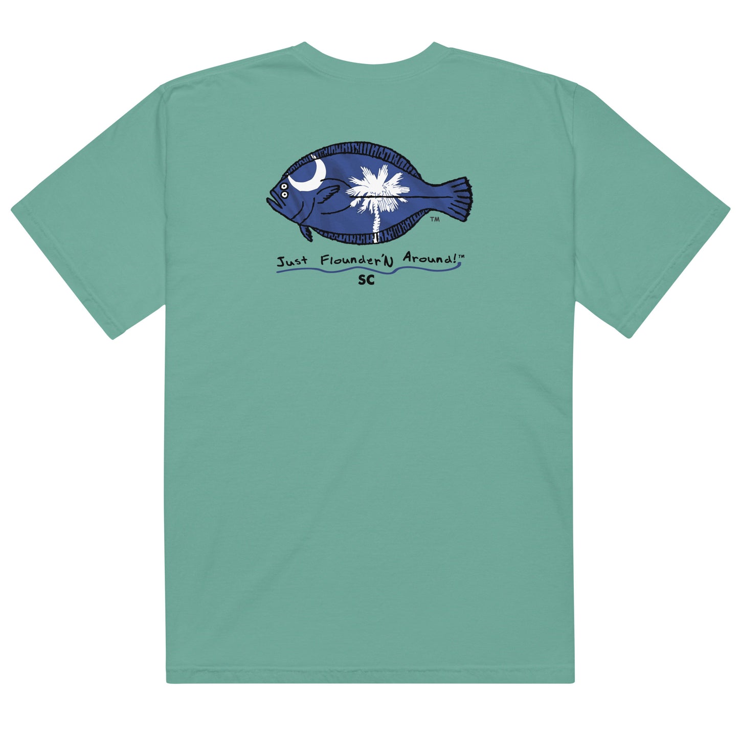 South Carolina Flounder - Men’s garment-dyed heavyweight t-shirt