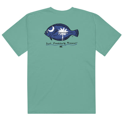South Carolina Flounder - Men’s garment-dyed heavyweight t-shirt