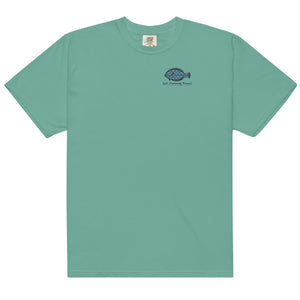 Palm Tree Flounder unisex garment-dyed heavyweight t-shirt