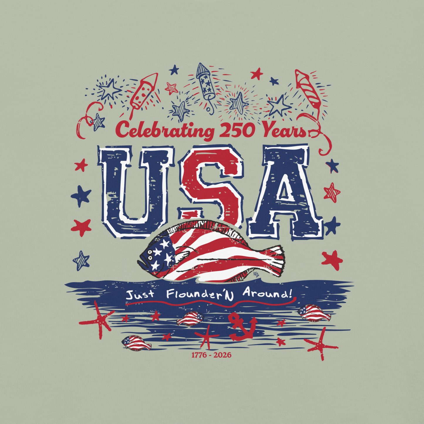 JFA USA 250 YEARS - garment-dyed heavyweight t-shirt