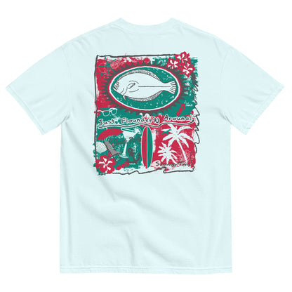 Flounder Time! Unisex garment-dyed heavyweight t-shirt Lt Blue