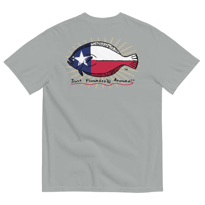Texas Flounder Unisex garment-dyed heavyweight t-shirt Graphite