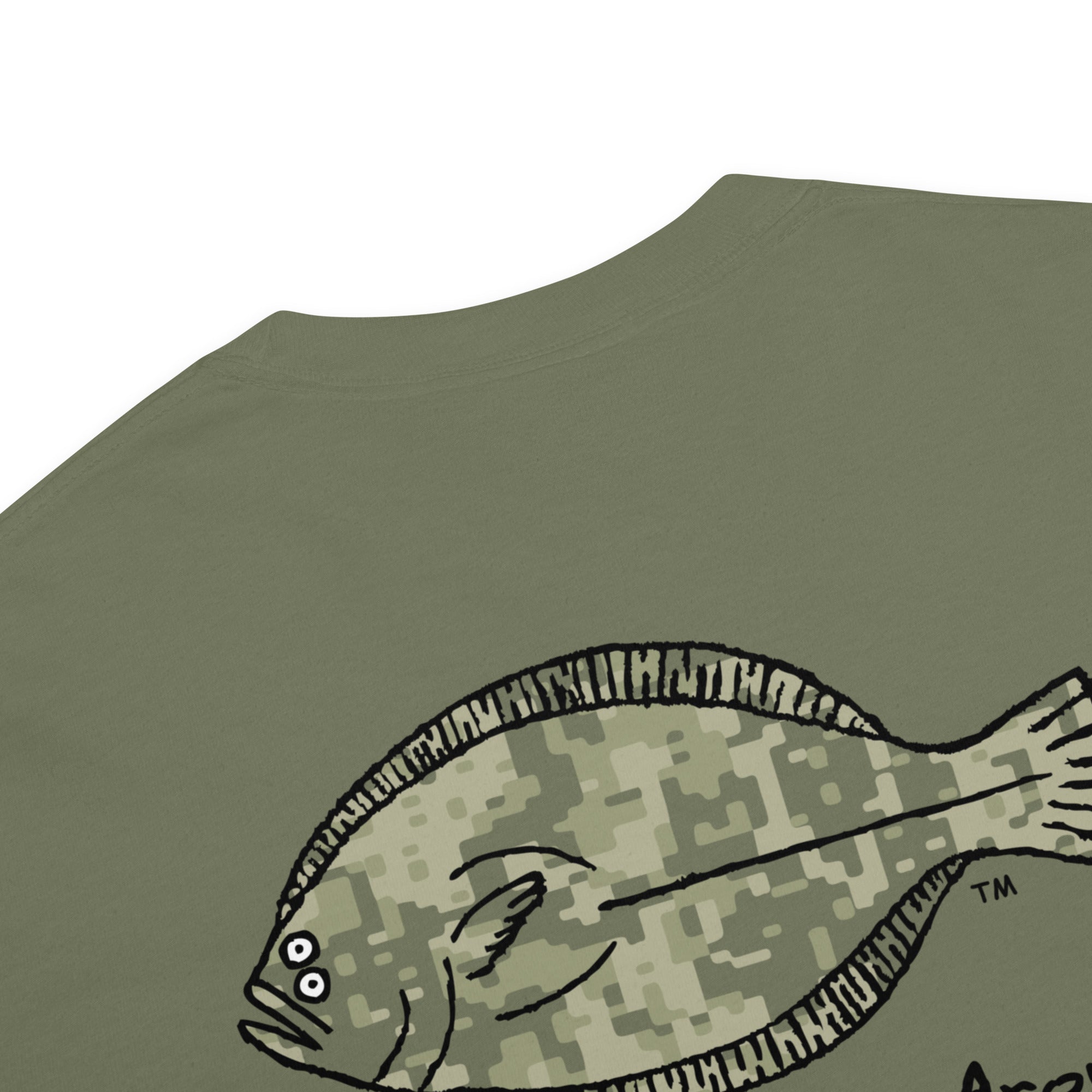 JFA CAMO FLOUNDER -Moss color, garment-dyed heavyweight t-shirt