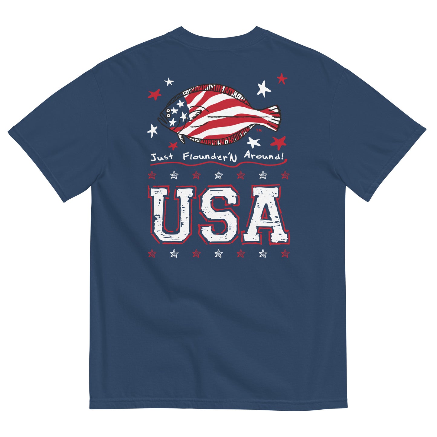 JFA USA- NAVY COMFORT COLORS garment-dyed heavyweight t-shirt