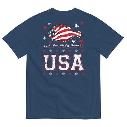 JFA USA- NAVY COMFORT COLORS garment-dyed heavyweight t-shirt