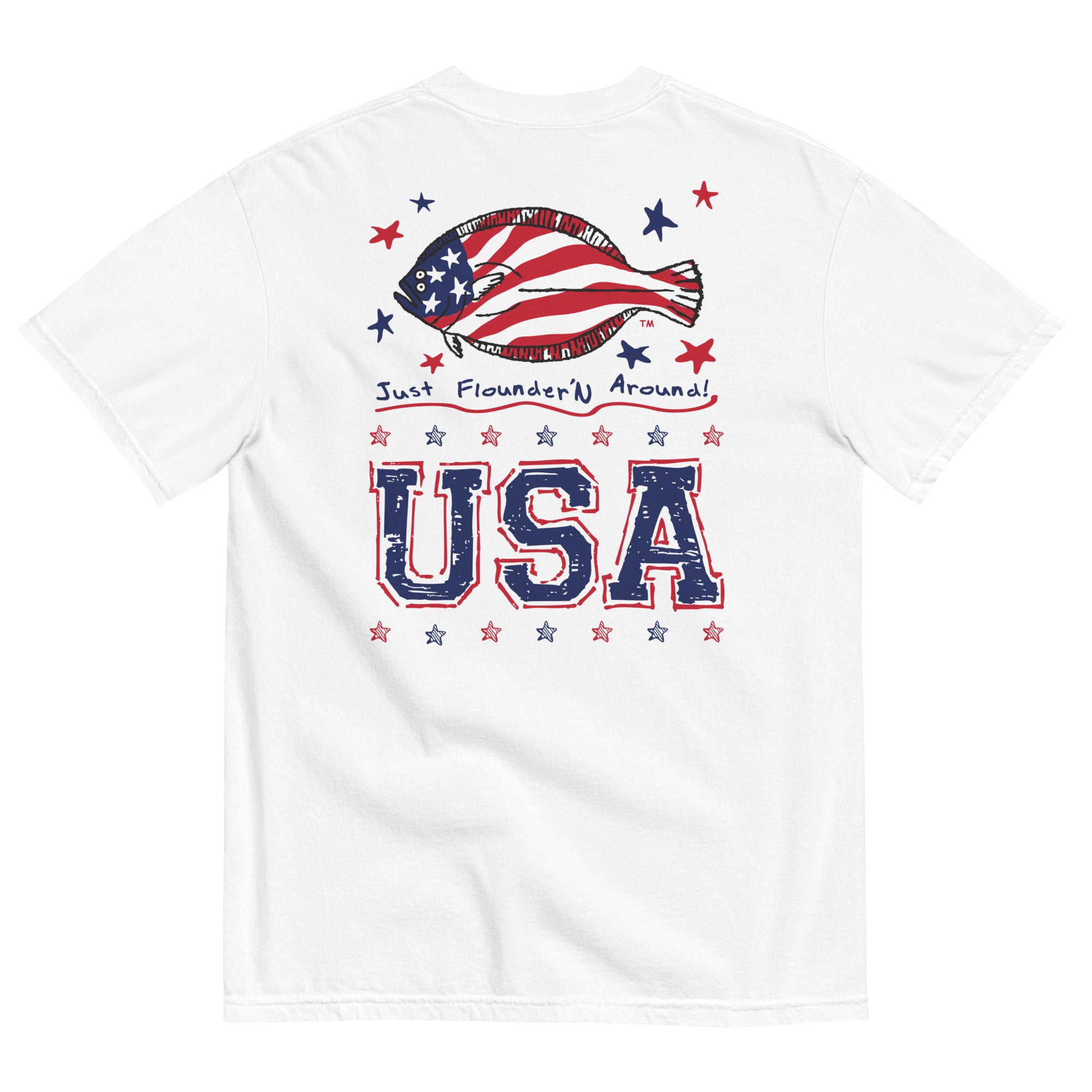 JFA USA WHITE COMFORT COLORS -Unisex garment-dyed heavyweight t-shirt