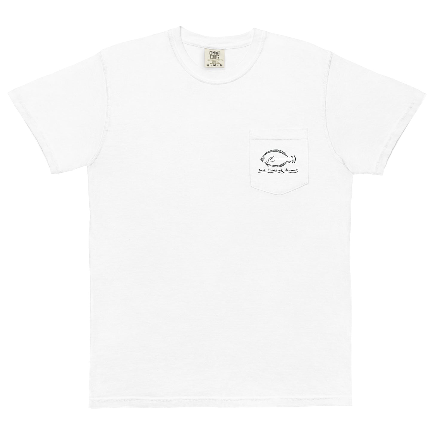 JFA ORIGINAL White Comfort Colors garment-dyed pocket t-shirt