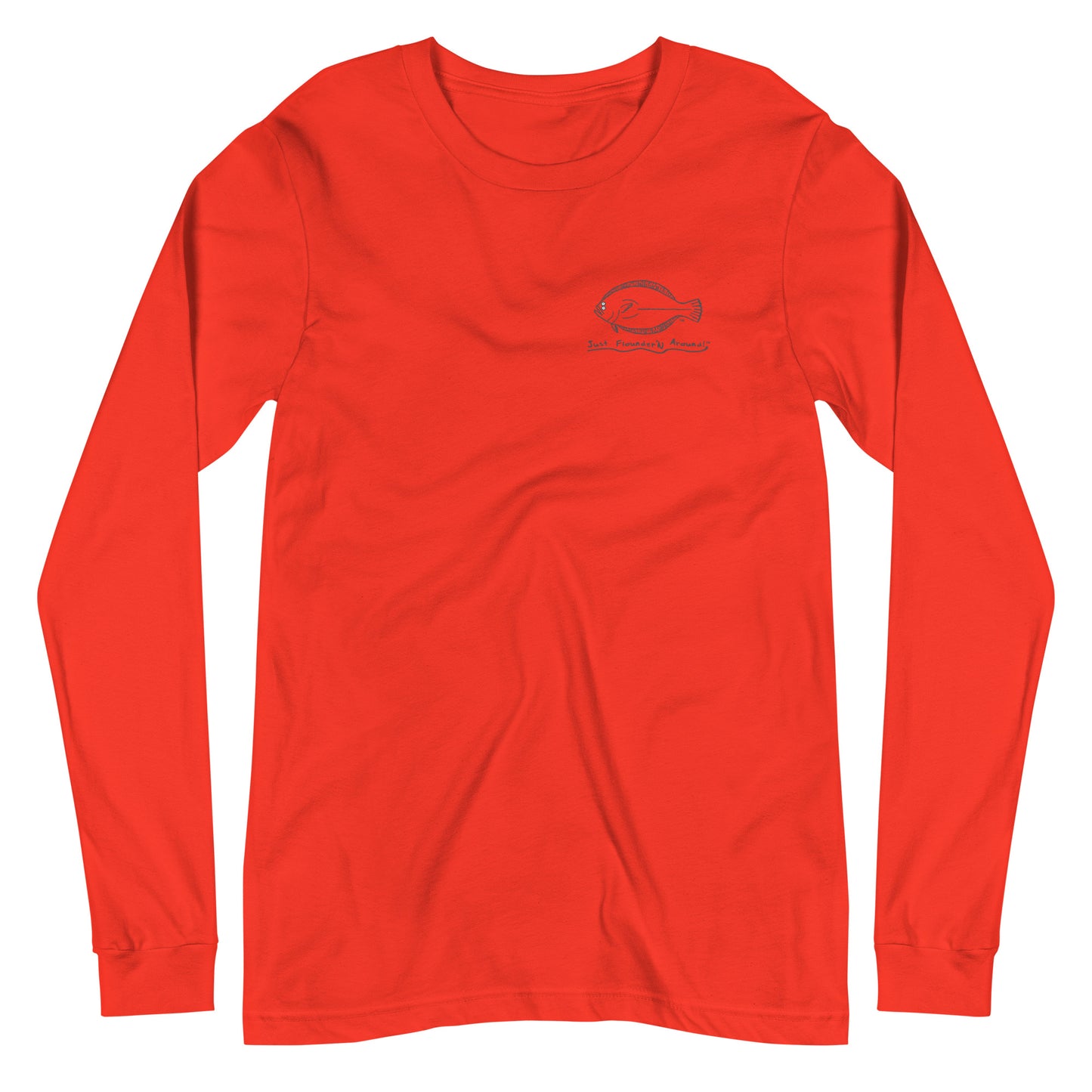 Flounder Pounder Unisex Long Sleeve Tee Light weight - Poppy