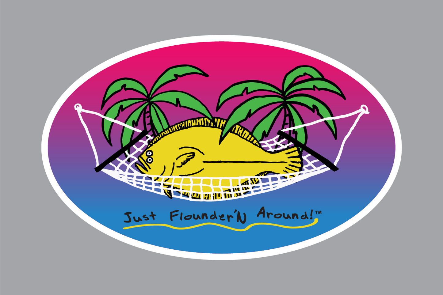 HAMMOCK FLOUNDER Sticker sheet
