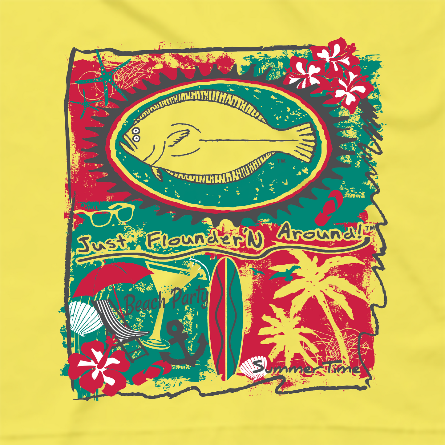 Summertime! Just Flounder'N Around Short-Sleeve Unisex T-Shirt