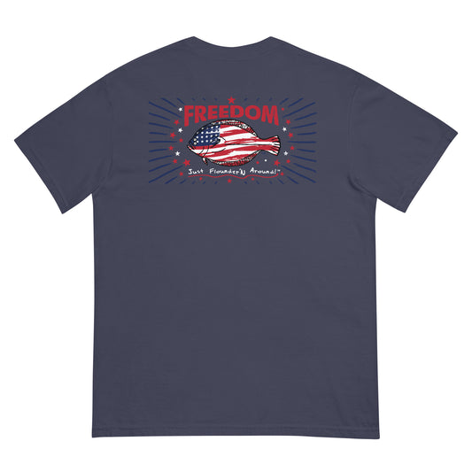 FREEDOM FLOUNDER COLOR NAVY - Men’s garment-dyed heavyweight t-shirt