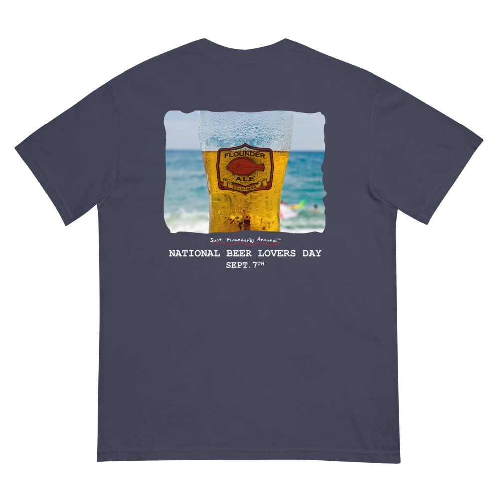 JFA BEACH BEER DARK BLUE - Men’s garment-dyed heavyweight t-shirt