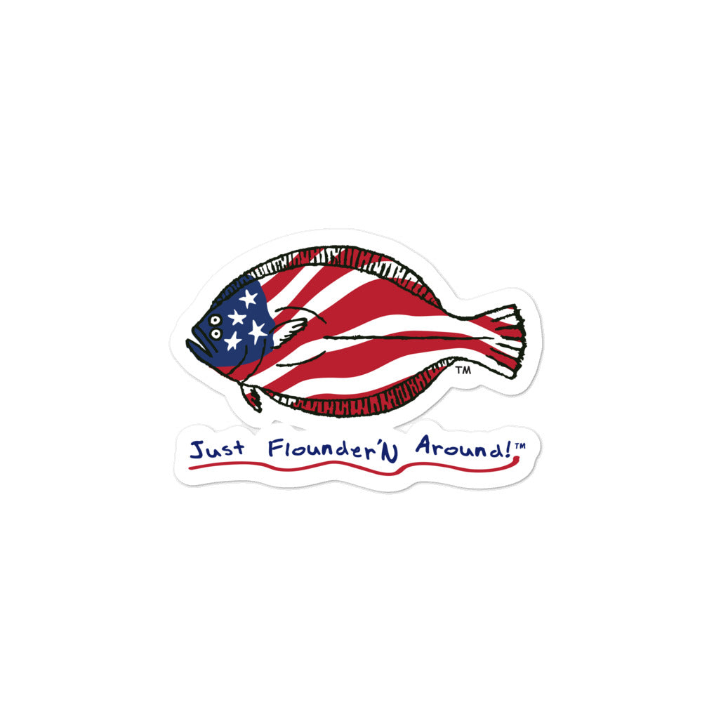 American Flounder Sticker