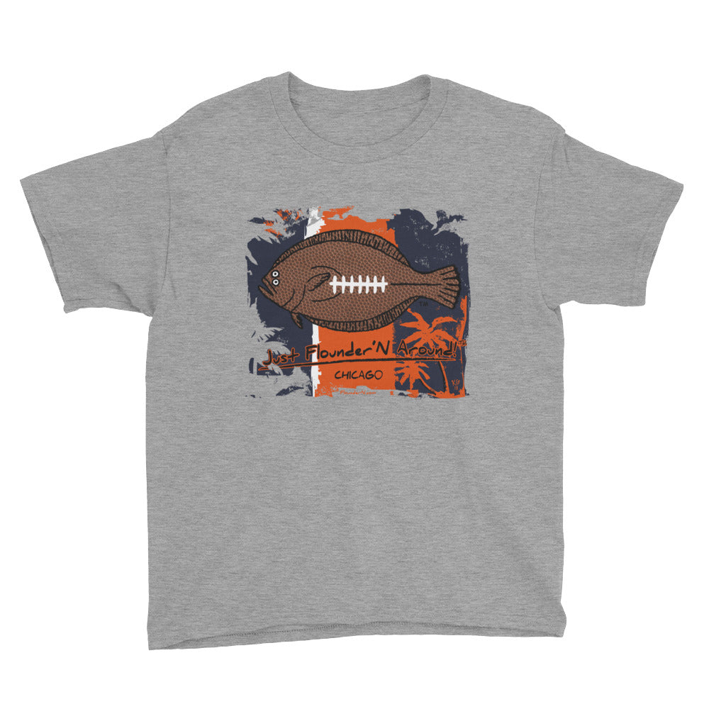 Kids Chicago Football Flounder - Short Sleeve T-Shirt
