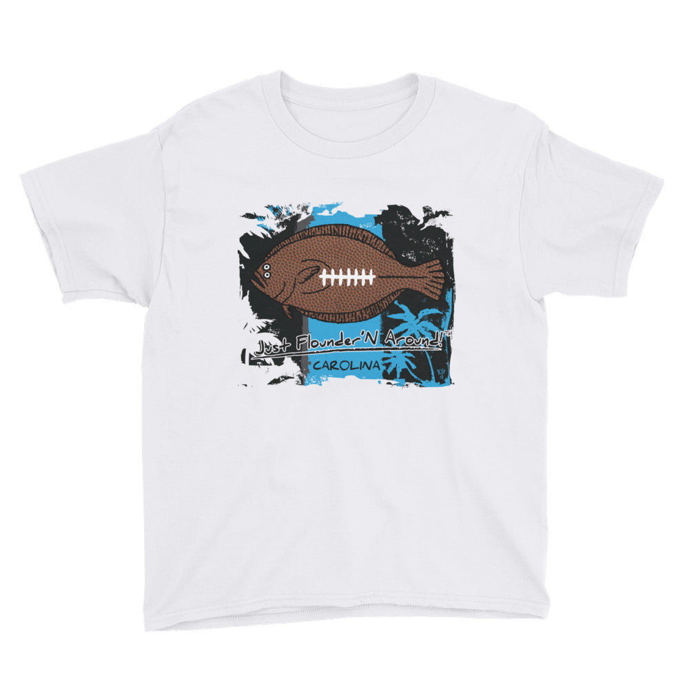 Kids Carolina Football Flounder - Short Sleeve T-Shirt