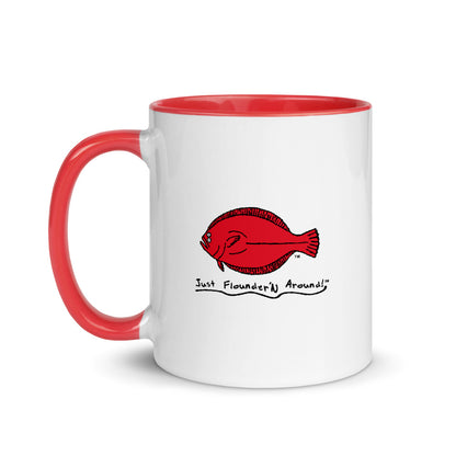 Just Flounder'N Around Coffee Mug with Color Inside (FREE SHIPPING)