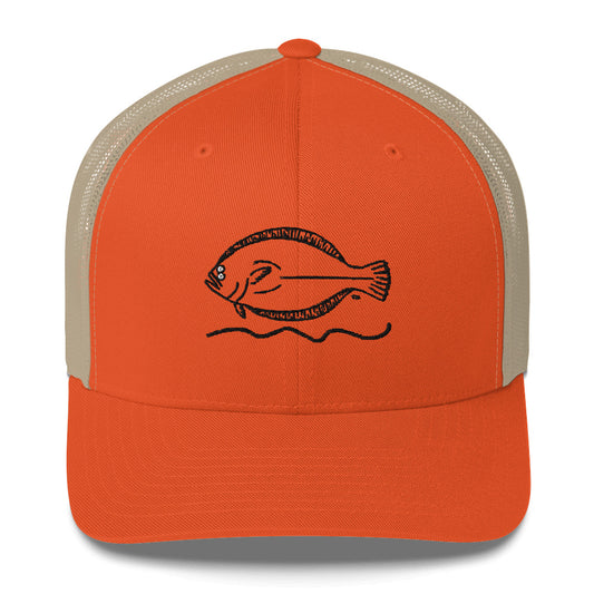 JFA Orange / Khaki color - Mesh Back Trucker Cap