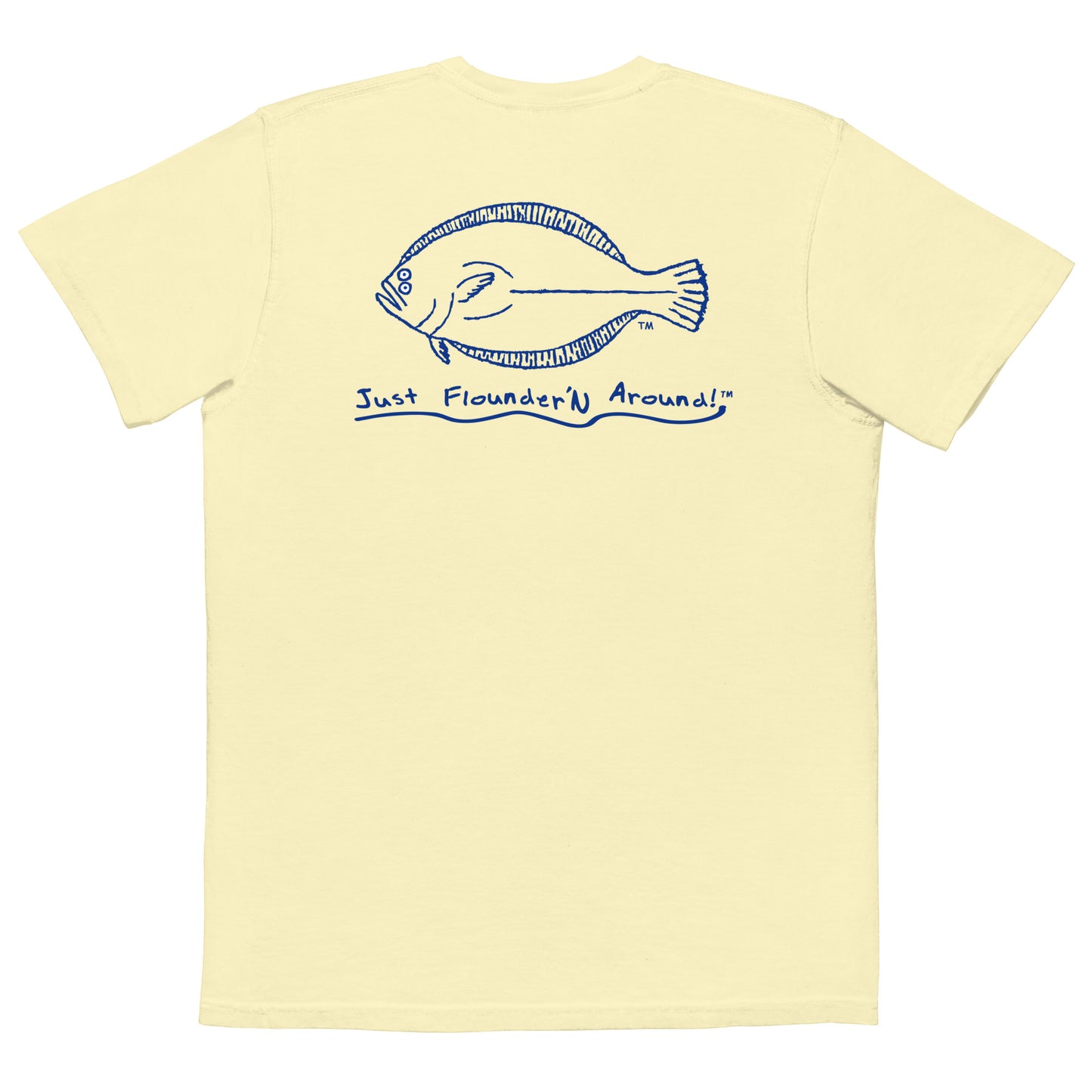 JFA ORIGINAL LOGO COLOR LIGHT YELLOW -  garment-dyed Pocket t-shirt