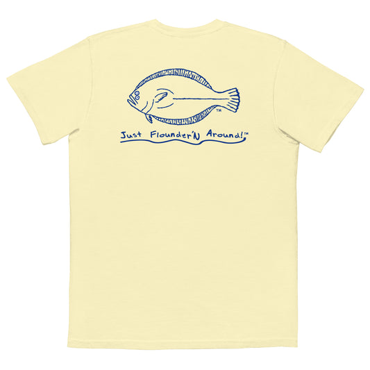 JFA ORIGINAL LOGO COLOR LIGHT YELLOW -  garment-dyed Pocket t-shirt