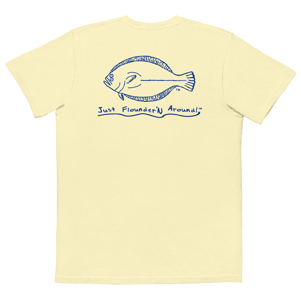 JFA ORIGINAL LOGO COLOR LIGHT YELLOW -  garment-dyed Pocket t-shirt
