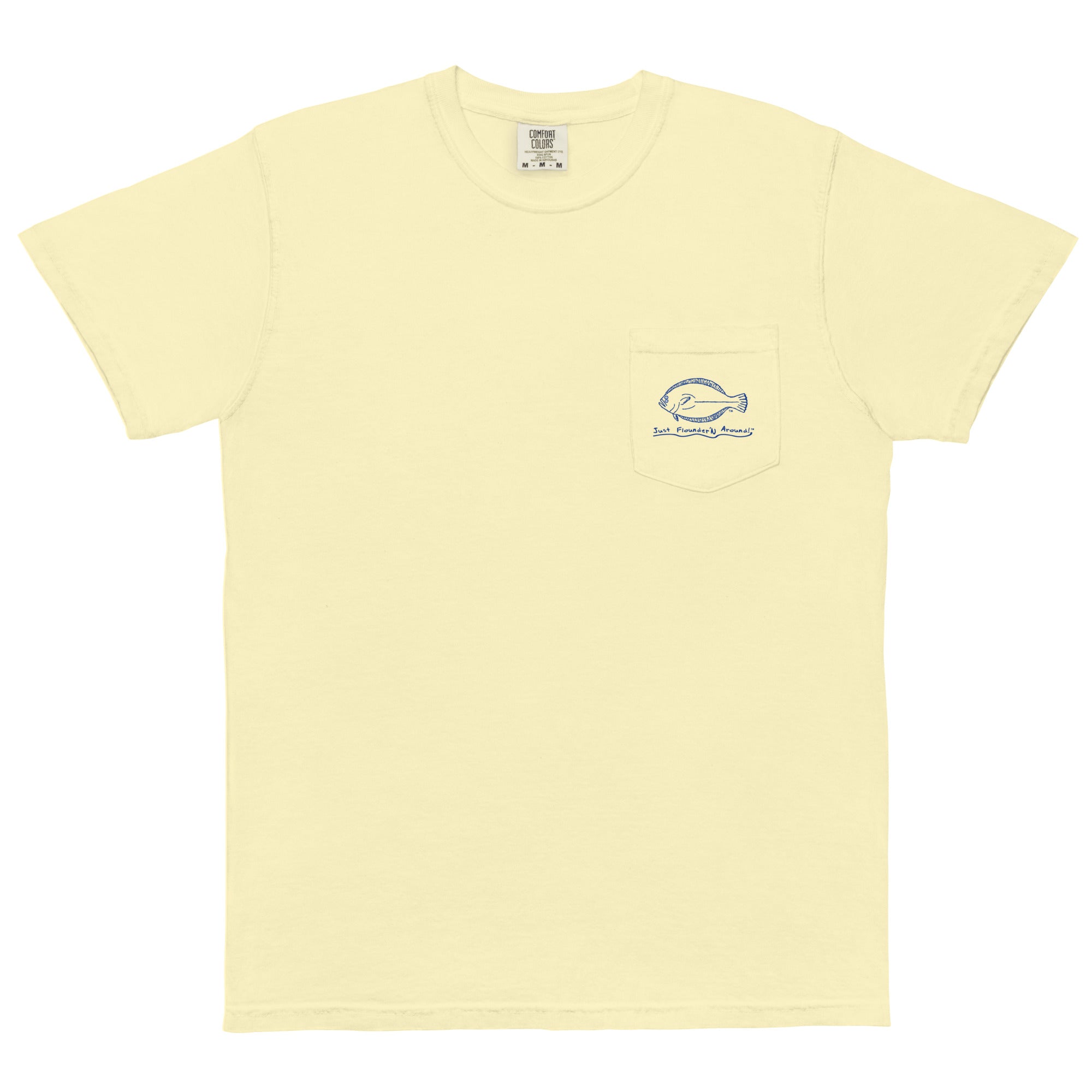 JFA ORIGINAL LOGO COLOR LIGHT YELLOW -  garment-dyed Pocket t-shirt